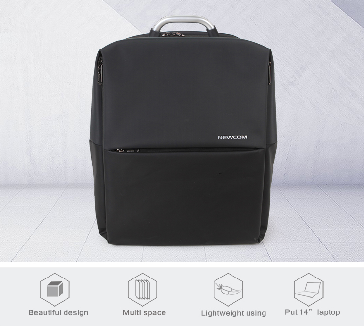 Newcom Fashion Polyester College Student Men Bags Waterproof Business Laptop Backpack