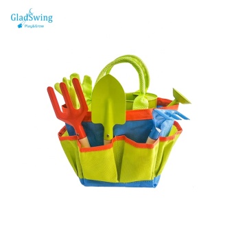 Child Personalized Plastic Learning Tool Set: Kids Gardening Tools with Bag for Planting