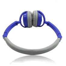 white leather over head earphone