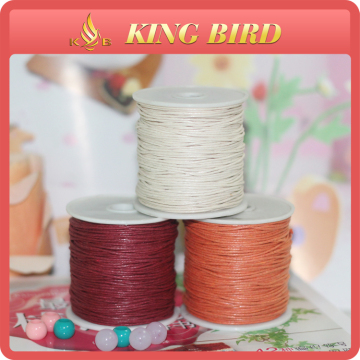 China 2mm Colored Braided Waxed Cotton Cord