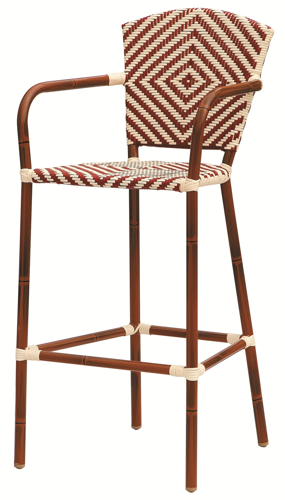 Natural Color Silver Powder Coated High Wood Furniture Bar Stool Wooden