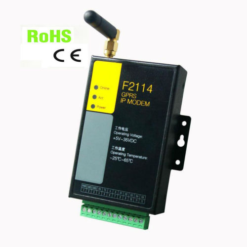 support RS485 RS232 F2114 serial gsm modem for Automatic Meter Reading