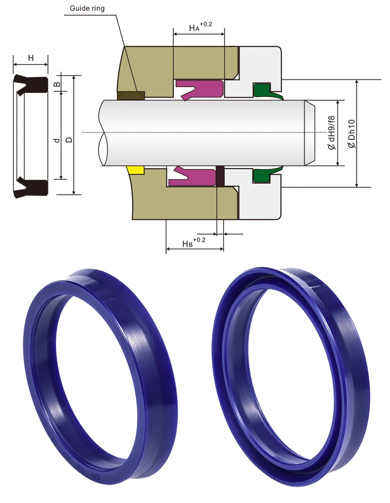 Idu 155*167*14 Hydraulic Packing Oil Seal O-Ring Piston Rod Seal