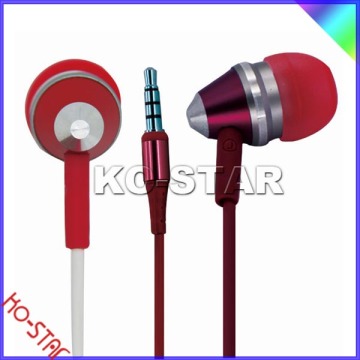 2013 hot sale earphone earbuds manufacturing new metal earphone