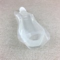 folding plastic spout-pouch with drinking liquid suction