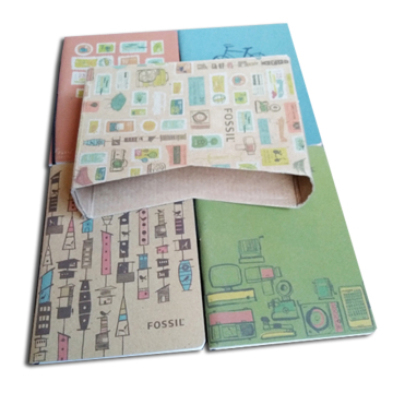 Mini 4 Pieces Set Paper Notebook with Box