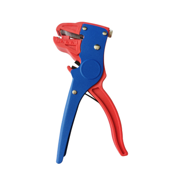 Red and blue duckbill pliers