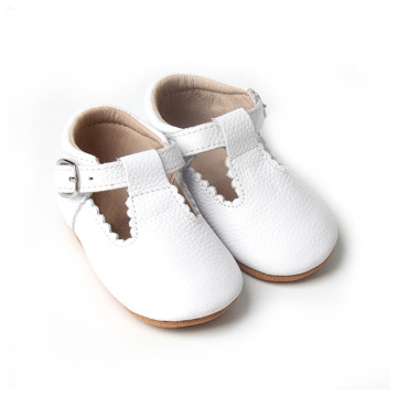 Flower Baby Girls Leather T Bar Shoes