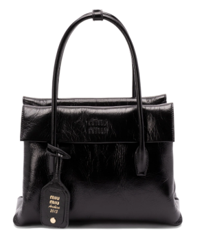 Glossy Waxed Leather Office Bag