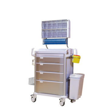 Hospital Multifunctional 4-Layer Drawer Anesthesia Trolley
