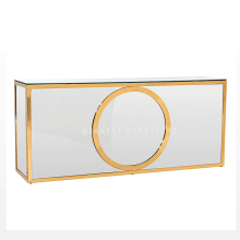 Luxury Gold High Top Designs Party Restaurant Bar Counter Cocktail Tables for Events