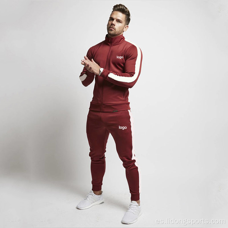 Mens Jogger SweatSuit Zip Sportswear Men Sport Trait