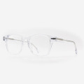 Hoekige elegante acetaat heren optische frames