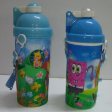 Blue 3D Plastic Lenticular Water Bottle