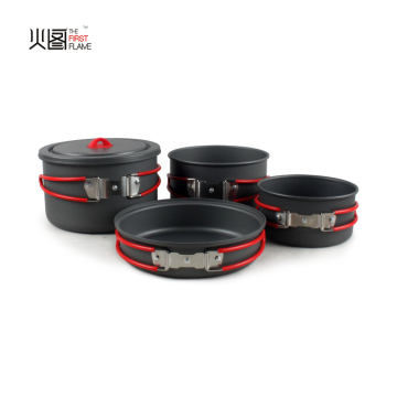 Hot Sale Hard Anodized Aluminum Camping Cookware Set