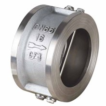 Clamp-on butterfly check valve