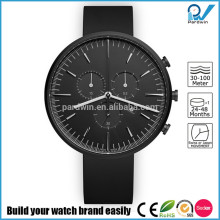 PVD black stainless steel case chronograph with date multifunctions stainless steel submarine watch