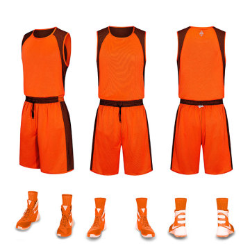 Uniformes de equipo cortos atléticos de jersey de baloncesto reversible
