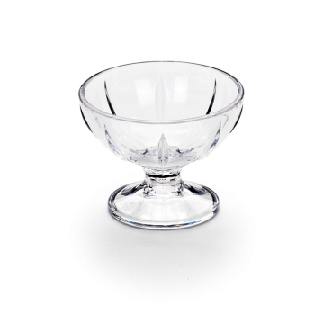 Polycarbonate Footed Dessert Glass 200ml Swirl Plastic Taster Glass