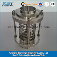 sanitary ss304 welding sight glass with square protection net