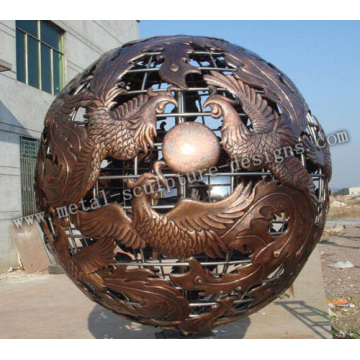 Outdoor Ball Metal Sculpture