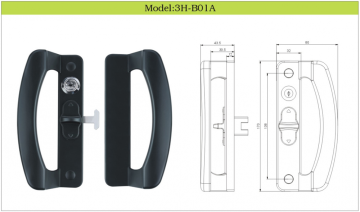 BALCONY DOOR LOCK WITH KEY