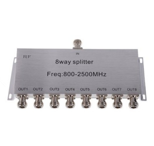 8 way 800-2500MHz rf splitter for gsm 2g 3g 4g cell phone signal booster repeater