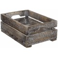 2 Country Rustic Finish Wood Storage Crate