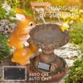 Solar Light Rabbit Garden Statues