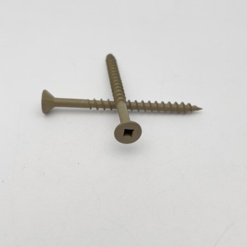 ACQ Brown Ceramic Wood Screws - Tan Deck Screws with Bugle Head and Square Drive