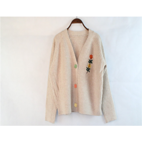 Autumn Cashmere Wood Knited Sweater Cardigan Casual