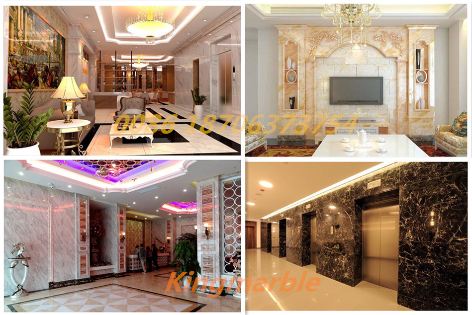 Hot Sale custom High Gloss UV Marble Slatwall Panels