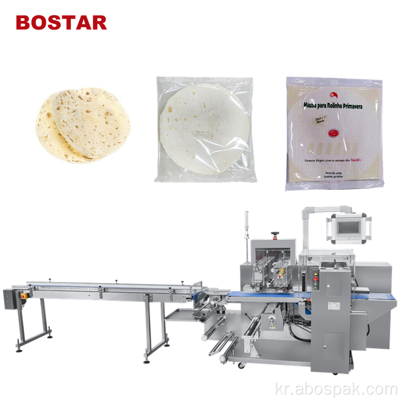 Chapati 옥수수 플랫 빵 완전 자동 포장 기계