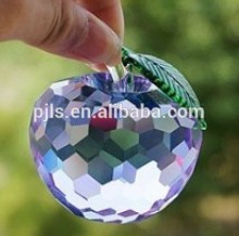 crystal gifts Valentines day, machine made facted crystal apple