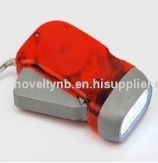 Transparent Green Hand Press Flashlight 