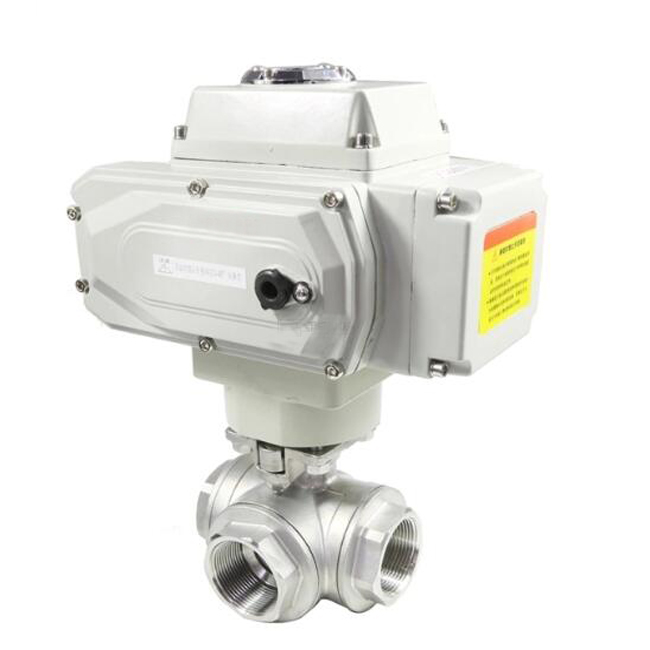 Flange Pneumatic Three-Way Ball Valve