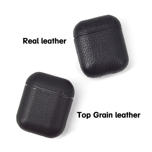 pebble leather for airpord withmetal keyring
