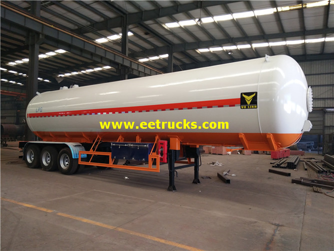 3 remolques del petrolero de la entrega del lpg del árbol 3 Axle Lpg Delivery Tanker Trailers
