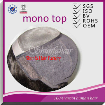 Mongolian virgin hair wigs,Full Lace Wig Technique mono wig,Wig Type and No Virgin Hair indian vigin mono wigs