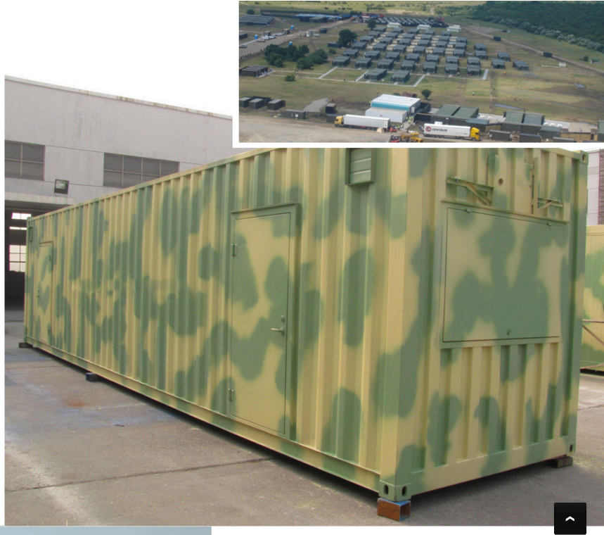 Die Vereinten Nationen Camp Armee Lager Container