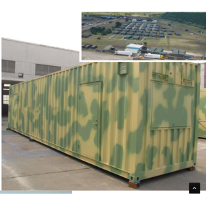 Die Vereinten Nationen Camp Armee Lager Container