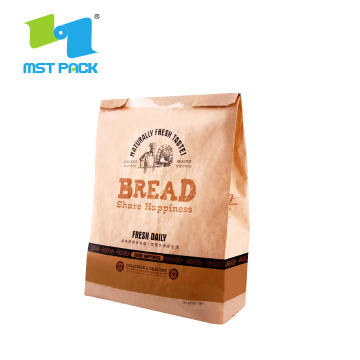 Kraft Paper Resealable Food Bag Paper Bread Bag