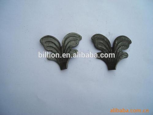 wrought iron component staming leaves