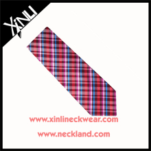 2015 Design Jacquard Woven Custom Neck Tie Red Plaids
