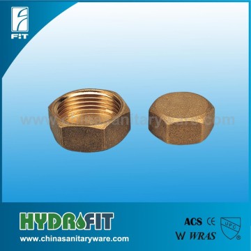 Brass fitting forged cap