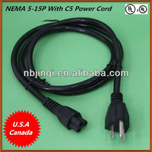 North American Power Cords with C5 Connector (UL/cUL approved)