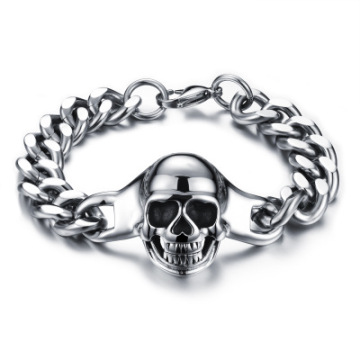 031701 Fashion Link Skull Charms Stainless Steel Bracelets