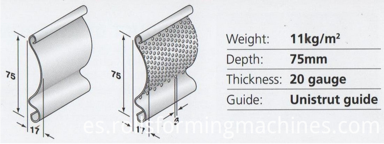 roller shutter slat forming machine