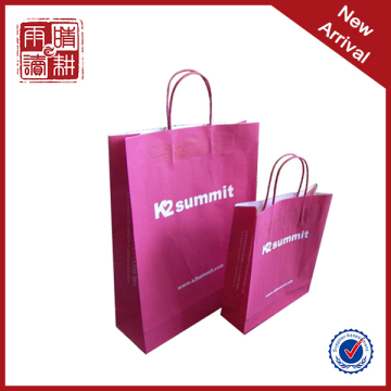 Kraft paper bag package paper twisted handle shopping bags