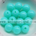 Opaque Fluorescence Mixed Acrylic Plastic Round Ball Spacer Beads